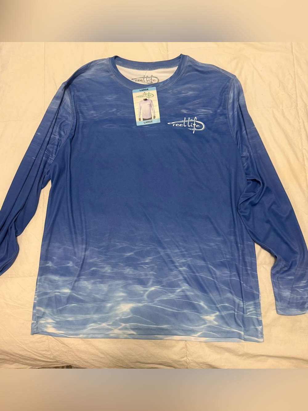 NWT reel life Men's Long-Sleeve Performance Shirt - sz Large